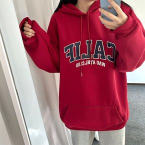 디아브 여성 CALIF 레터링 오버핏 후드 티셔츠 박시핏