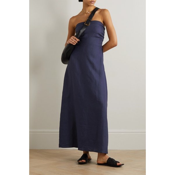 페이스풀 넷 서스테인 다스 플로리스 스트랩리스 리넨 맥시 드레스 스톰 블루 1647597316070665
