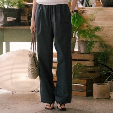 틸아이다이 Cotton wide pants TISU01PT02_Navy