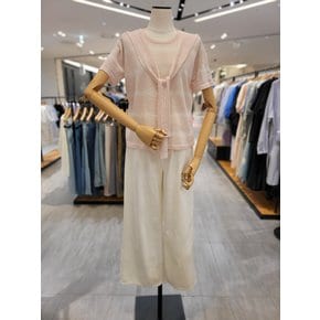 스카프 반팔 니트 SL2KT502