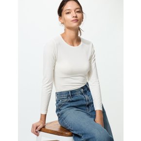 히트텍 여자 크루넥 이너웨어 긴팔 내의 보온 발열 화이트 그레이 블랙