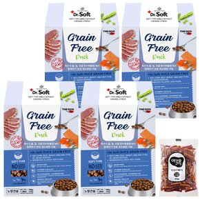 닥터소프트 그레인프리 오리 노령견 1.2kg 4개 + 간식