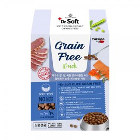 닥터소프트 그레인프리 오리 노령견 1.2kg 4개 + 간식