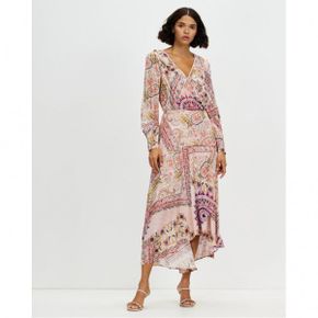 4373558 Guess LS Monique Long Dress - Carousel Print