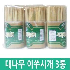 사각 대나쑤시게 3통 X ( 2매입 )