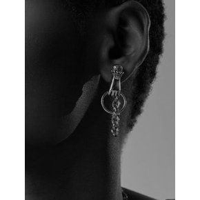 Grab Your Eye Chain Loop Drop Earring (Silver)