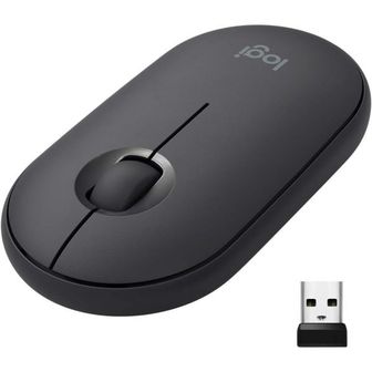 Logitech 영국 로지텍 리프트 Logitech Pebble Wireless Mouse with Bluetooth or 2.4 GHz Receiver Silen