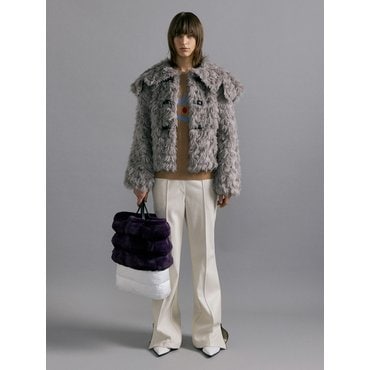몰리올리 CLOUD fur duffle jacket [grey]