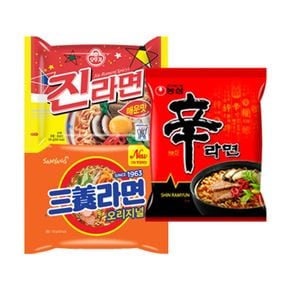 신라면 5입 + 진라면 5입 + 삼양라면 5입[32008650]