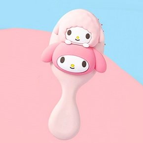 산리오 빗 마이멜로디 헤어 쿠션 입체프렌드 에어백 마사지 브러쉬