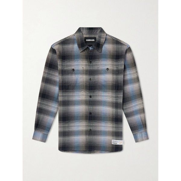 네이버후드 옴브레 체크 플란넬 셔츠 46376663163075066