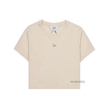 메종키츠네 [메종 키츠네] SS25 여성 베이비폭스 크롭 티셔츠 MW00105KJ0008 0134