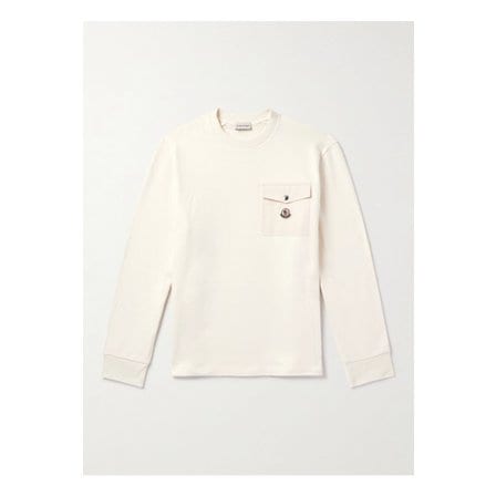 몽클레르 몽클레어 지퍼 디테일 로고 아플리케 트윌 트리밍 코튼 저지 스웨트셔츠 1647597356777173