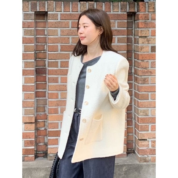 Over-fit Winter Tweed Jacket_2color