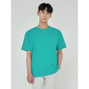 LOOSE FIT SILKET T-SHIRTS BLUE GREEN