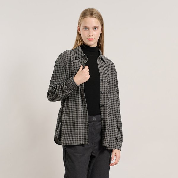 [여주점] 올앤선드리 체크 코듀로이 뒤밴딩 블라우스 A5W9B407