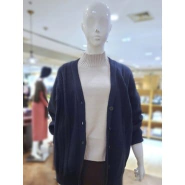 세컨스킨 에코스킨 케이블 버튼  미디 가디건 QDWFW3100
