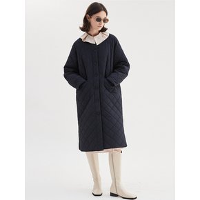 SAILOR COLLAR QUILTED COAT NAVY