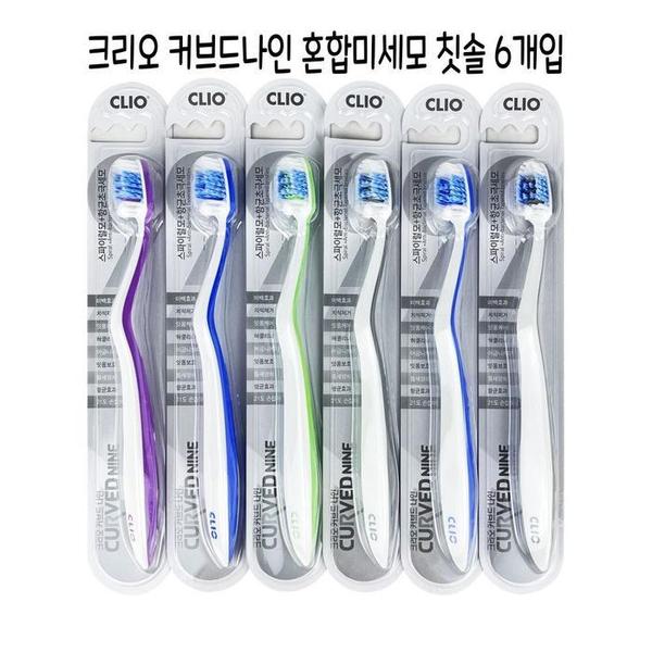 크리오 커브드나인 혼합미세모 칫솔 6개입 - O(1)