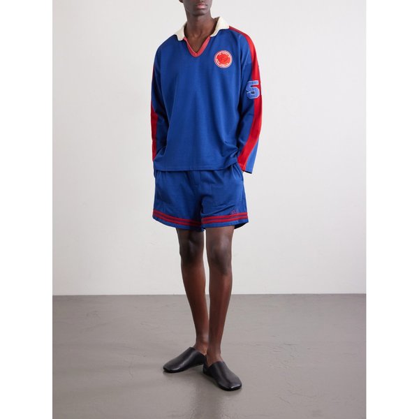 보디 레이크우드 스트레이트 레그 로고 자수 스트라이프 저지 쇼츠 46376663162957882