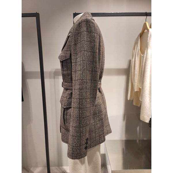 [여주점] 그라핀 체크 아웃포켓 벨티드 자켓(SAJK42461)