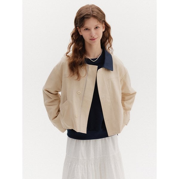 코튼 카라 배색 자켓 (TMMAB2103)