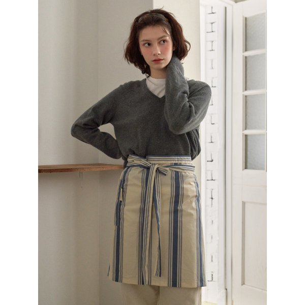 스트라이프 60수 순면 스트링 반앞치마 2컬러