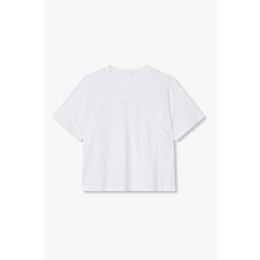 GCUT [25S/S] 스몰 레터링 백 슬릿 티셔츠(7255240108)