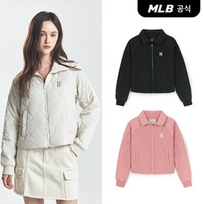 [코리아공식] [MLB] 여성 세로 물결퀼팅 패딩자켓 (3 COLOR)