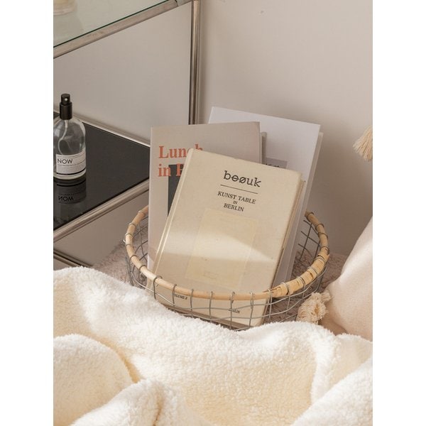 철제대나무바구니 와이어 캡슐 바스켓 캡슐커피 보관함 2종