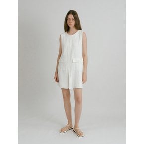 POCKET MINI DRESS (WHITE)