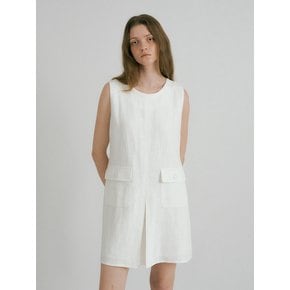 POCKET MINI DRESS (WHITE)