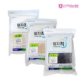 엄지척잡곡 찹쌀/현미/찰흑미 각1kg(3kg)