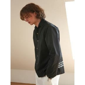 LE EMBROIDERY SHIRTS JACKET BLACK