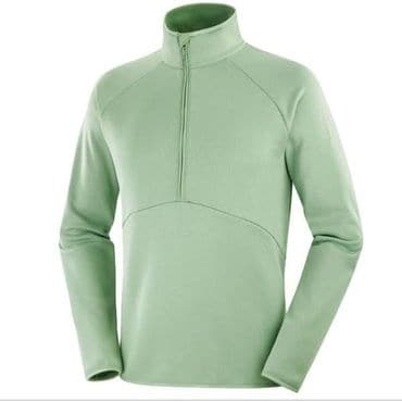  일본 살로몬 스키복 LC2193900 SALOMON ESSENTIAL WARM HALF ZIP 남성 하프집업 미들레이어 1565