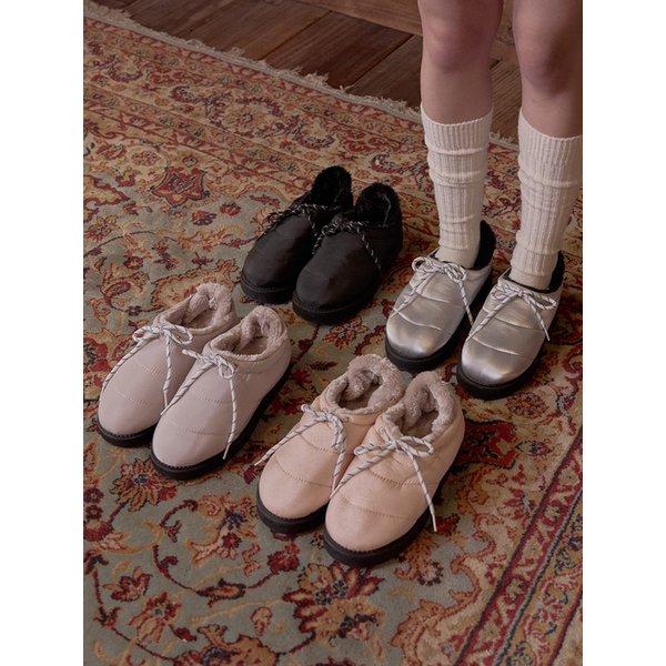 [리퍼브] 유키 패딩 퍼 슬립온(4Colors)_B2228