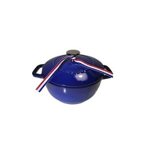 staub 스토우브 와나베 로얄 블루 S 16cm 양손 주물 호로우 냄비 IH 대