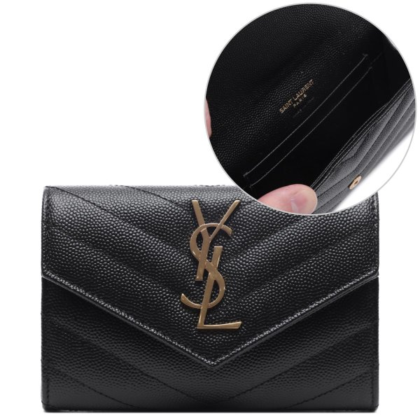 [부산점] 26SS 여성 카산드라 마틀라세 엔벨로프 반지갑 (414404 BOW01 1000 26S)