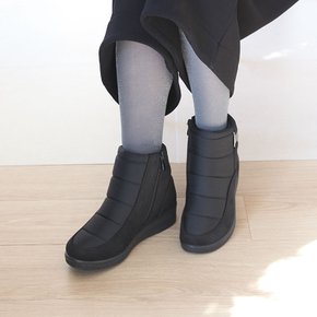 A42409 별장식 가로패딩 앵글부츠 엄마신발