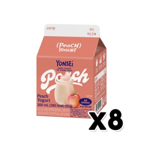 연세 복숭아요거트 팩음료 300ml x 8개