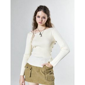 Unbalanced Side Buttons Top (IVORY)