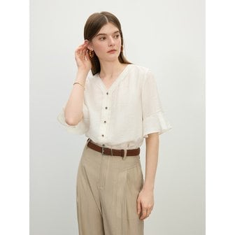 웬스데이딜라잇 WD_Lotus short sleeve blouse