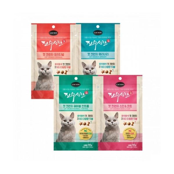 고양이 과자 기호성좋은 캣 크런치 냥이 스낵 60g X ( 2매입 )