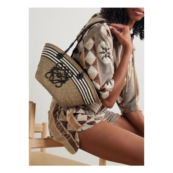 파울라 이비자 아나그램 스몰 스트라이프 라피아 토트 46376663162835233