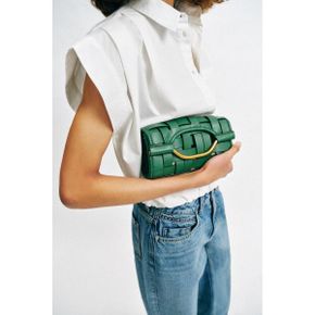 우먼 ZARA 자라 브레이디드 백 그린 6404/710/500 11561172
