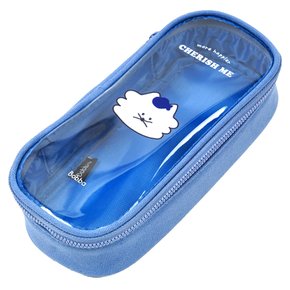 8000 보바 PVC 펜파우치 블루 [N4택배]