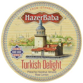 Hazer Baba 터키쉬 딜라이트 화이트 피스타치오 헤이즐넛 아몬드 250g 우든드럼