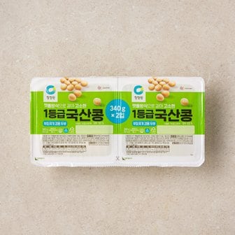 청정원 국산콩 두부두모 340g*2 (겸용)