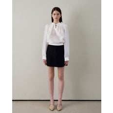TWIST TWO WAY TIE BLOUSE Y WHITE   트위스트 투웨이 타이 블라우스  화이트