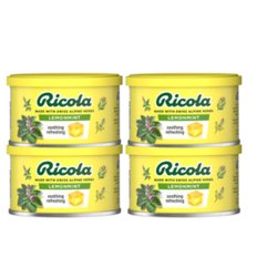  리콜라 드럼 스위스 허브 기분전환 캔디 레몬 100g X4